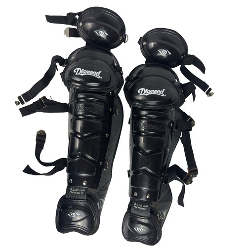 Diamond Umpire Shin Guards DLG-UMP LITE 170 OSFA Black Adjustable Straps