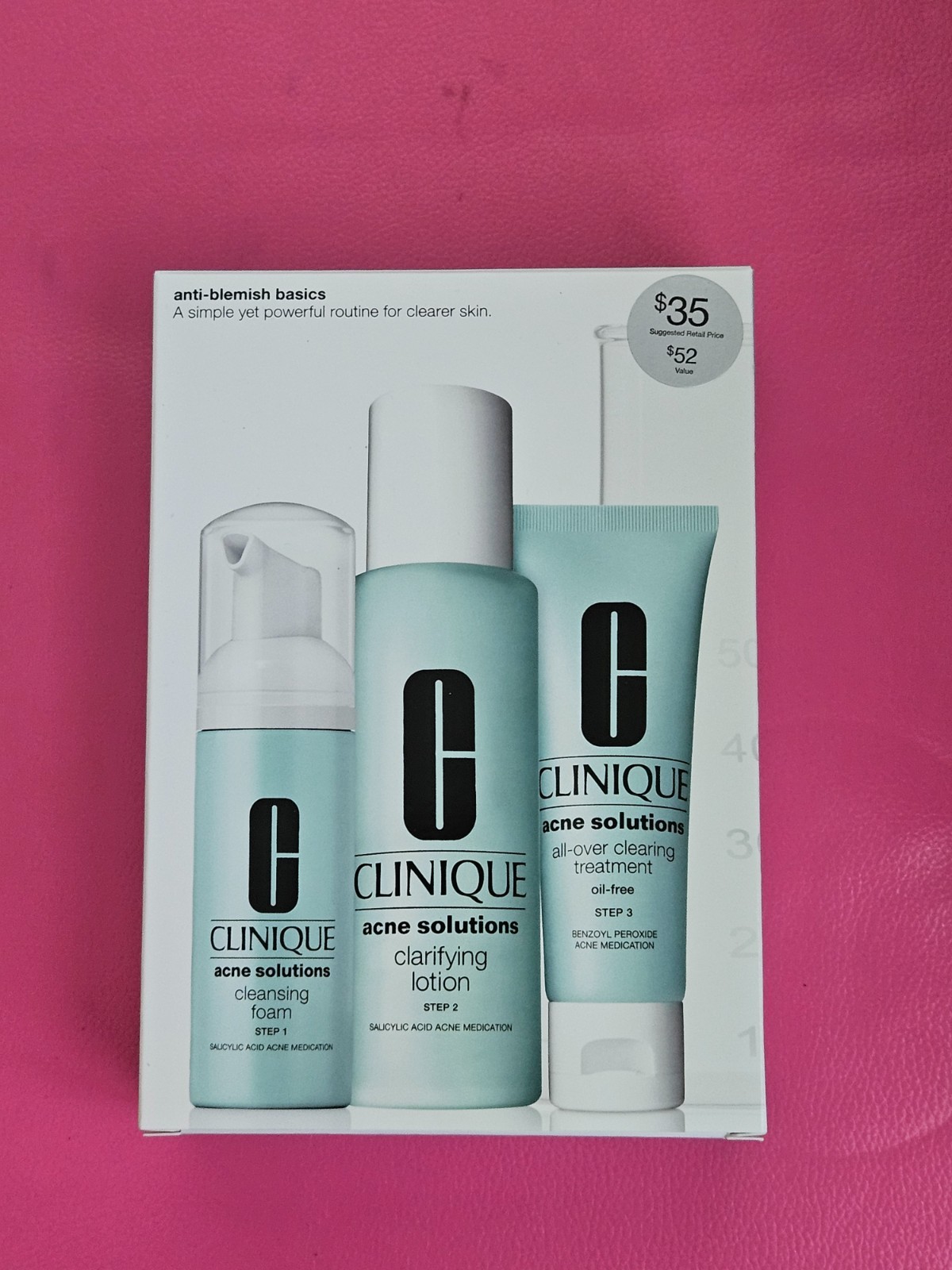 Clinique Anti Blemish basics 3 Step System for clearer skin 