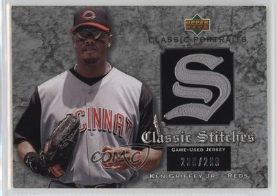 2003 Upper Deck Classic Portraits Stitches Jerseys /299 Ken Griffey Jr HOF yo7