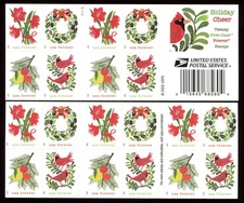 Holiday Cheer 1 Booklet of 20 Stamps Authentic USA Forever First Class Mail