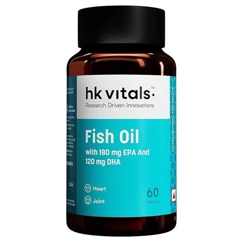 HealthKart HK Vitals Fish Oil 1000mg Capsules, 60 Capsules