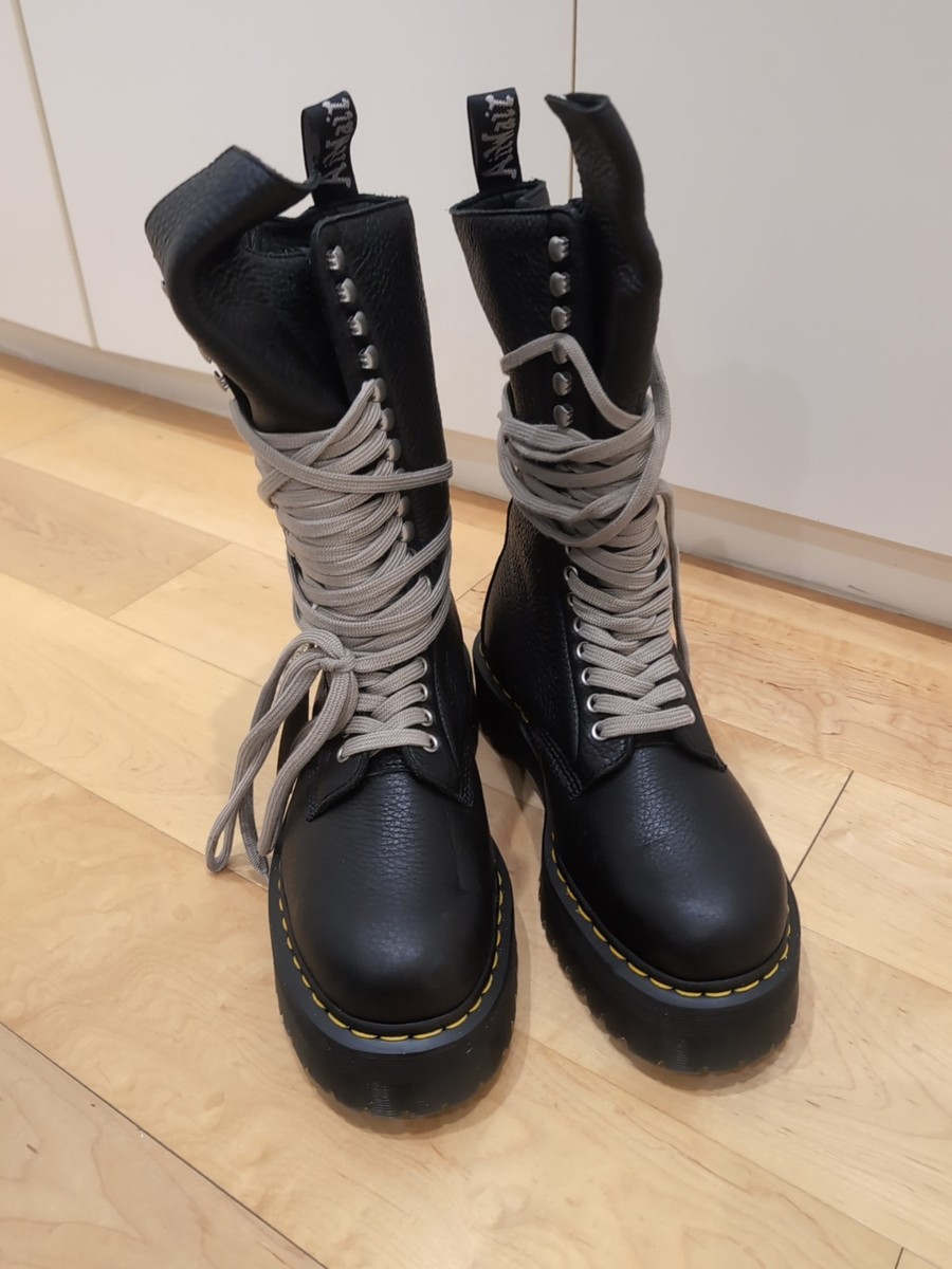 DR MARTENS x RICK OWENS Strobe 1918 quad sole calf leather