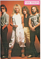 Postcard Van Halen Original Band Michael Anthony David Roth Eddie Alex Van Hale