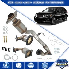 For Nissan Pathfinder 3.5l 2013-2019 All 3 Catalytic Converters With Flex Y-pipe For Nissan Pathfinder 3.5l 2013-2019 All 3 Catalytic Converters With Flex Y-pipe