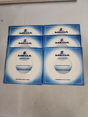45 RPM 7'' RECORD SLEEVES CO. SLEEVE 6 PACK SEE PHOTOS -  Mega (SLV93)