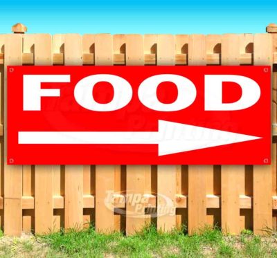 FOOD Advertising Vinyl Banner Flag Sign Many Sizes ARROW
