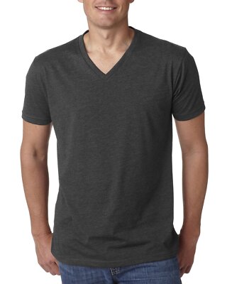 Next Level Apparel 6240 Men's Fitted CVC V Neck Cotton Polyester Tee Top T-Shirt