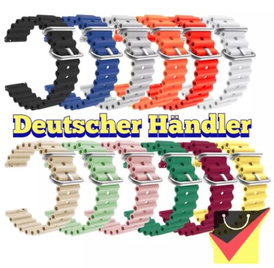 Ozean Silikon Armband 22mm für Samsung, Huawei, Xiaomi, Amazfit, Garmin strap