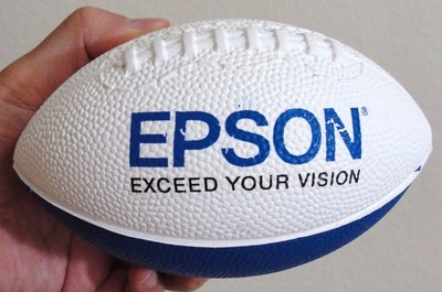 EPSON Ink Printer Exceed Your Vision Blue & White 6'' L Mini Football Collectible