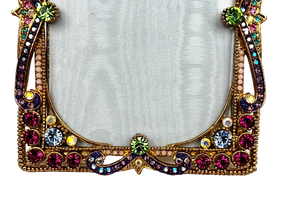 Exquisite Gold Gilt Sparky Rhinestones Open Work Metal Easel Photo ...