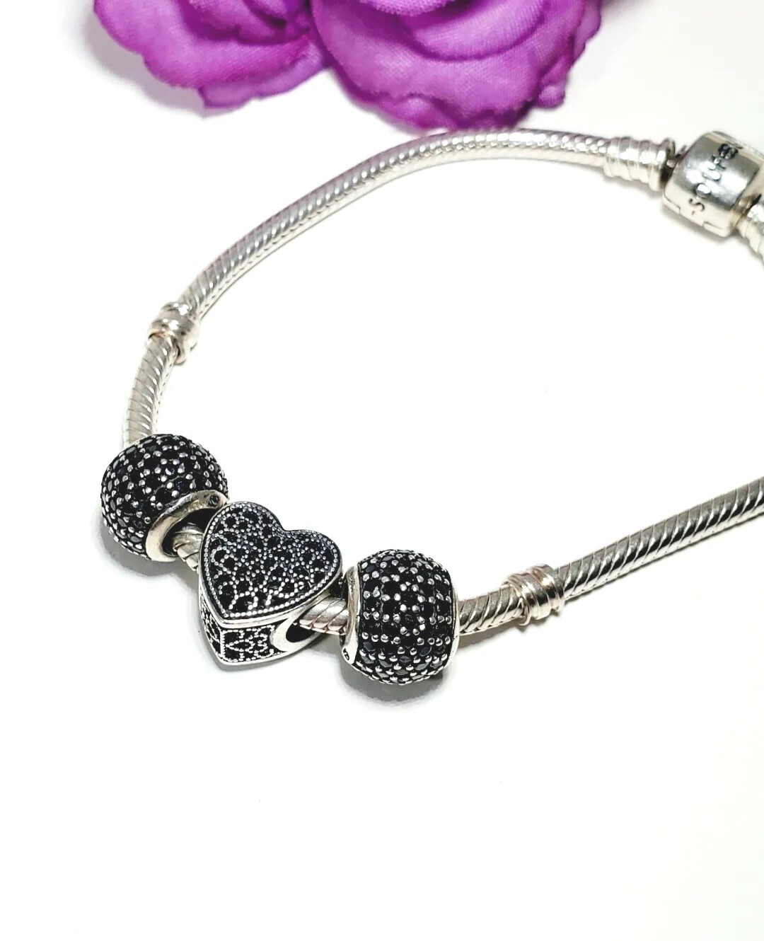 Designer SOUFEEL BRACELET Black Swarovski 925 Sterling Silver | eBay