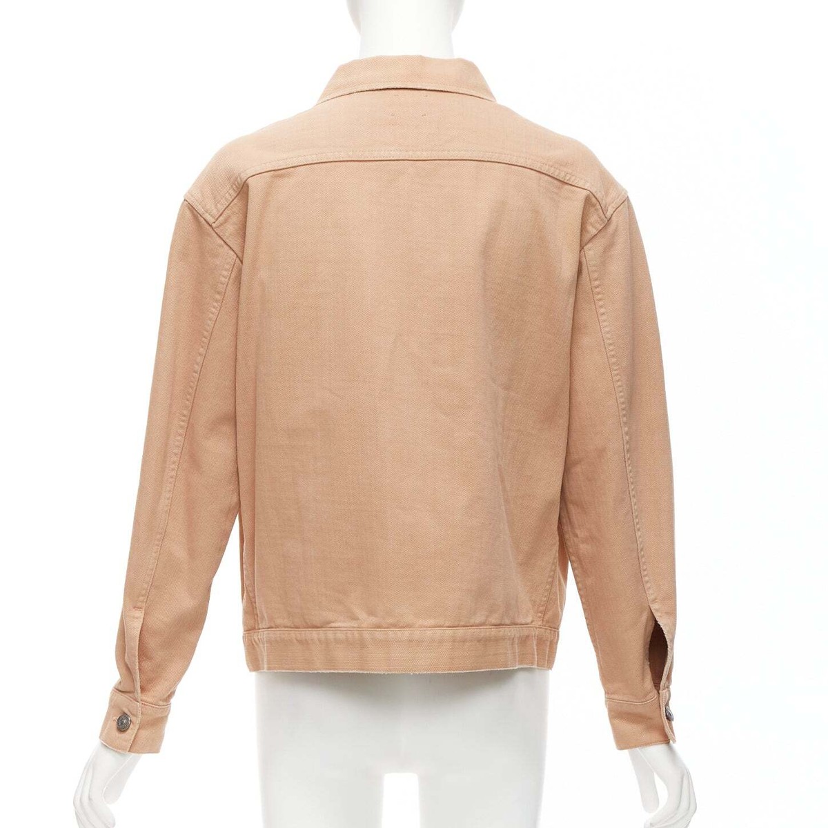 Christian Dior ベージュ デニムジャケット USA 6 CHRISTIAN DIOR dirty peach denim CD bee logo boxy trucker