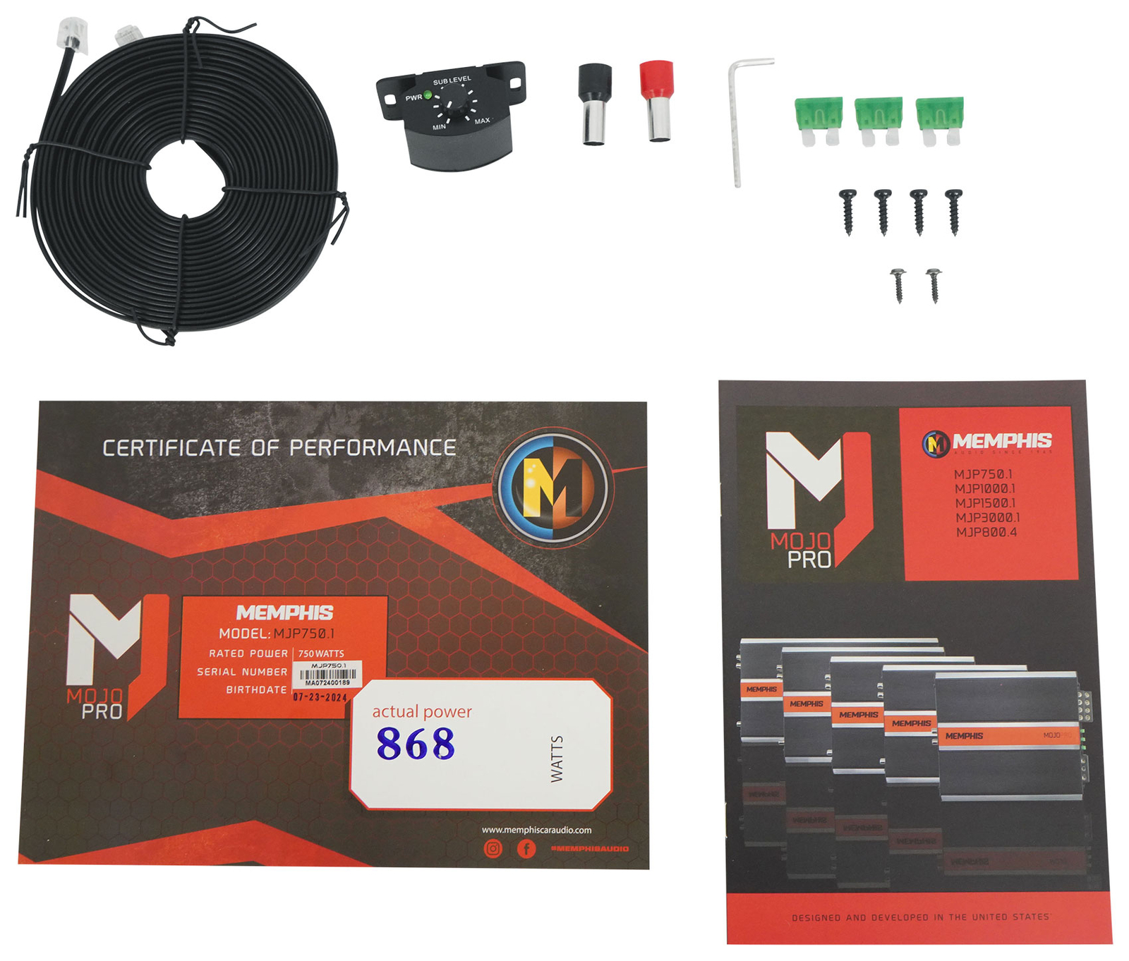 Автомобильный аудиоусилитель Memphis Audio MJP7501 мощностью 750 Вт Среднеквадратичный моноусилитель 1 Ом