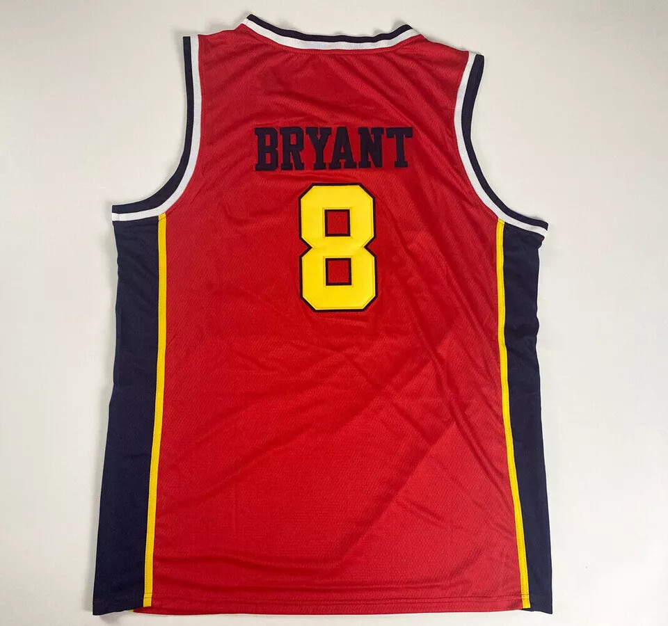 Throwback Bryant #8 McDonalds All American Basketball Jerseys Red