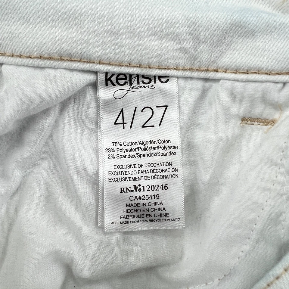 Falda de mezclilla blanca lavada ligera Kensie Jeans talla 4/27 para mujer Foto 4 de 4