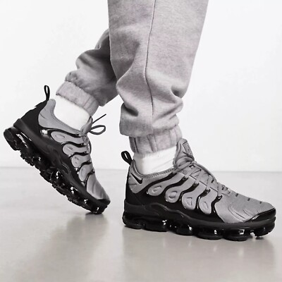 Nike Air VaporMax TN Plus Men's Grey/Black Air Cushion Shoes Free Shipping 