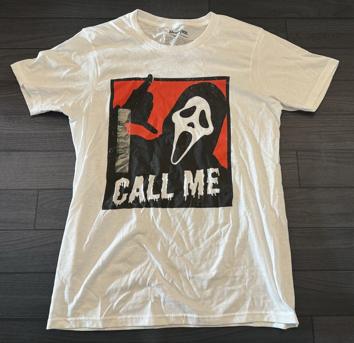 Scream Ghostface Call Me White T-Shirt | Men