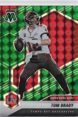 TOM BRADY Mosaic SUPER BOWL MVPs Tampa Bay Bucs Card GREEN PRIZM $$ VARIATION!