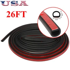 HOT D-Shape Rubber Weather Seal Hollow Car Door Strip Weatherstrip Universal
