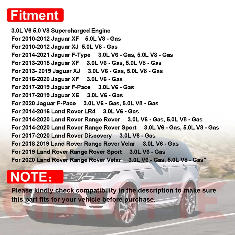 Water Inlet Tube Crossover Pipe for Land Rover LR4 3.0L Range Rover 5.0L SC - Изображение 3 из 4