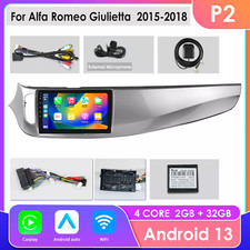 CarPlay Autoradio DAB+ Für Alfa Romeo Giulietta 2015-2018 9" Android 13 GPS Navi