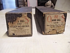 2 Old QRS Player Piano Word Roll 1747 Weep No More 1219 After You Get What You