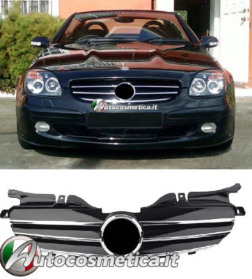 6 Finiture Griglie Di Sfiato Cromate KIMISS Per Mercedes SLK R172 (2011-2019) – Rivestimenti Cofano Motore, ABS, Autoadesive