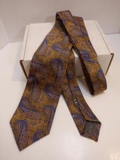 Vintage J.Z. Richards Silk Blue Paisley Tie - Made in America - New with Tags