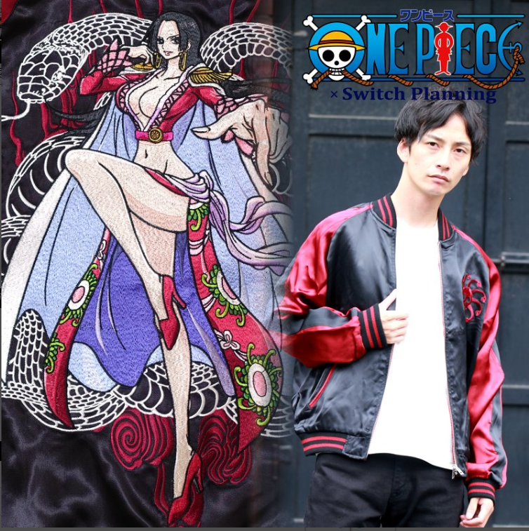L]Sukajan ONE PIECE Boa Hancock Japanese Anime Manga Satin 