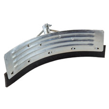 Yard Scraper Slurry Pusher Metal Floor Squeegee Curved Rubber Blade 18"-34"
