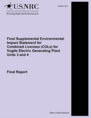 Final Supplemental Environmental Impact Statement For Combined Licenses (Co...