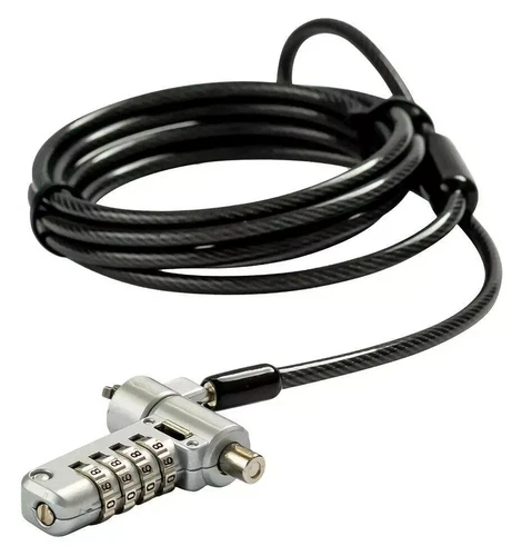 Universal Combination Laptop Cable Lock for standard, nano, and wedge slots