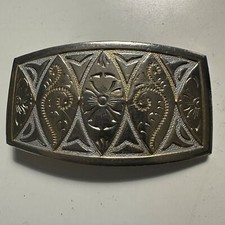 Vintage Unbranded Gold and Silver Tone 2.5 x 1.5  Lightweight Buckle