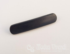 Antike Brosche Jett / Gagat schlichte Stabbrosche * schwarzer Trauerschmuck
