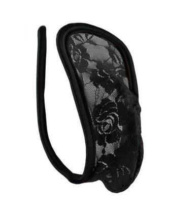 Herren Spitze C-String Schwarz Sexy Dessous Einheitsgröße S/M/L
