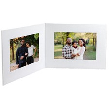 Double View 7x5 Horizontal White Photo Folders 25 Pack Same Shipping Any Qty