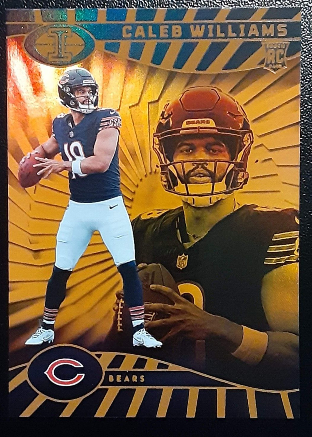2024 Panini Illusions Football Orange Parallel Rookie RC #13 - Caleb Williams
