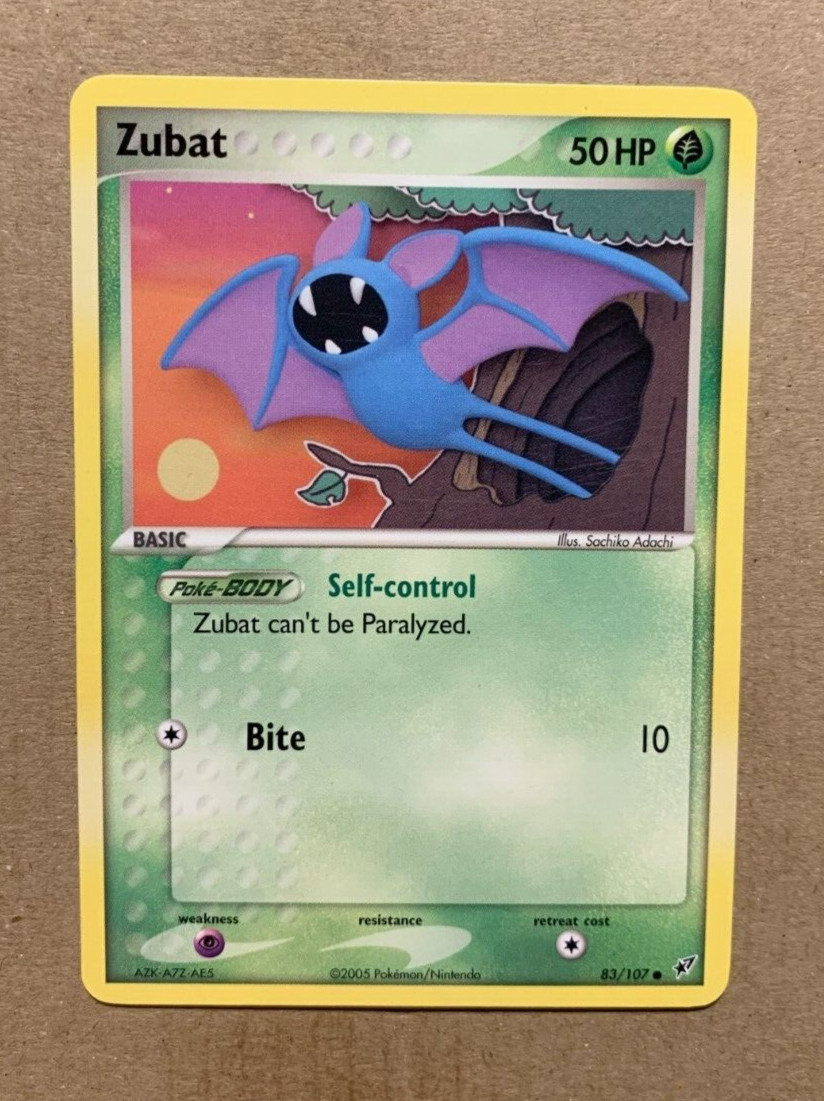 Zubat 83/107 EX Deoxys - Common Pokemon Card - NM/Mint
