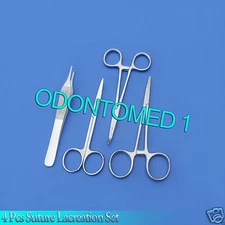 4 Pcs Suture Medical Student Surgical Dental Instruments Set Kit