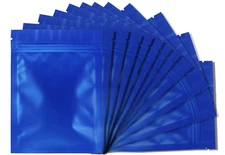 4x6in Blue Foil Mylar Pouch Resealable Standing Storage Sealing Bag