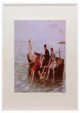Scalbert Jules Les Baigneuses A4 A3 Framed Print