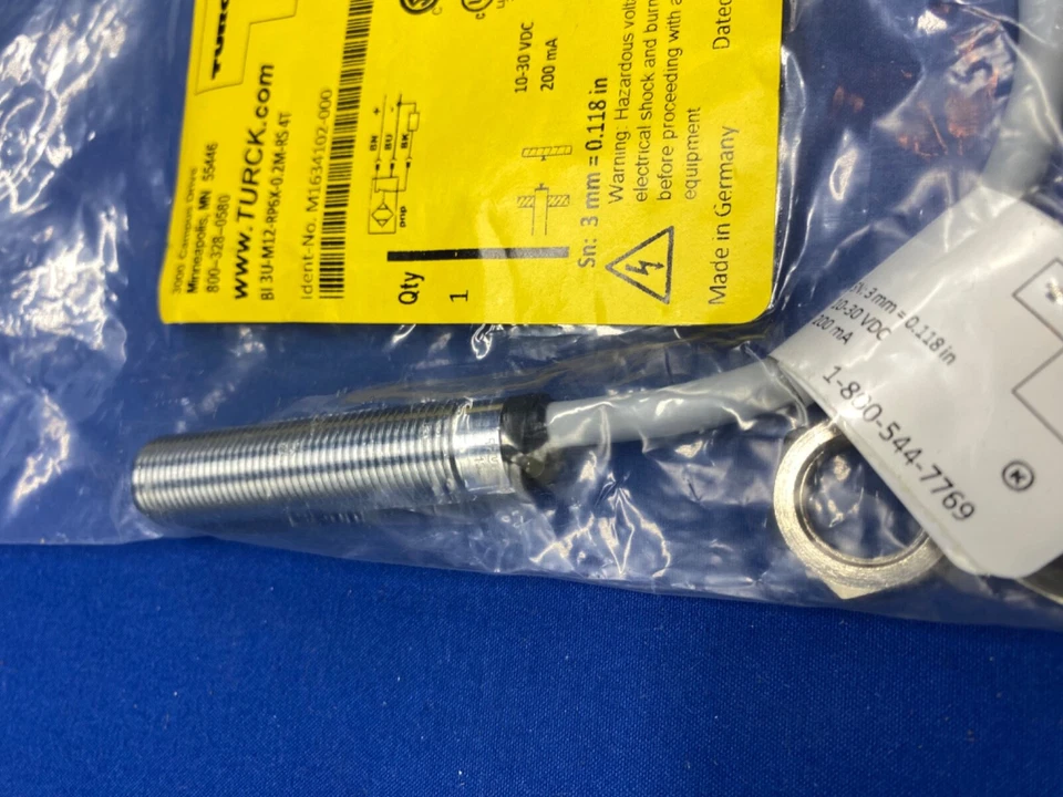 Turck proximity switch N.C. PNP, M1634102-000, BI3U-M12-RP6X-0.2M-RS-4T - Image 3 of 4