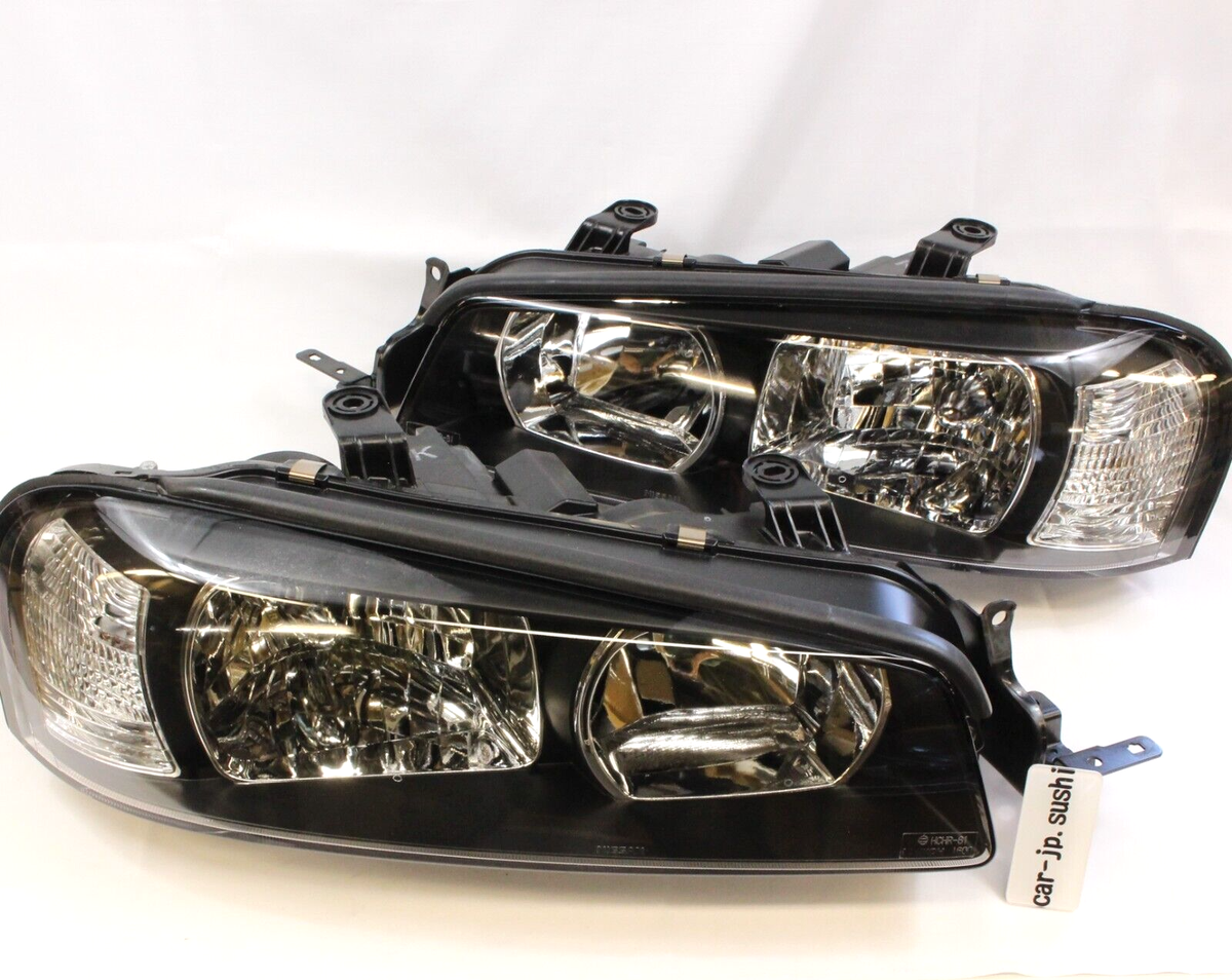 NISSAN GENUINE Skyline R34 GT-R GTR Halogen Head Lights Set Lamp 