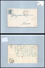 Storia postale Regno VEII da Trapani a Palermo sassone 12