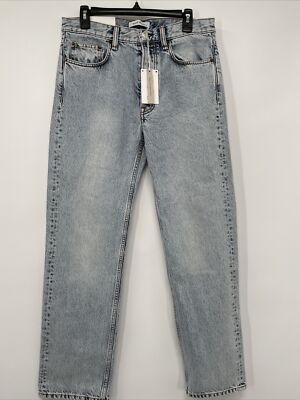 Wood Wood Women's Organic Denim Rigid Straight Fit Blue Jeans