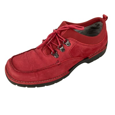 AEROSOLES Suede Leather Loafers Shoes Women's Burgundy