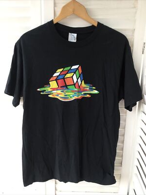 Melting Rubix Cube Abstract T-Shirt Melting Rubix Cube Abstract T-Shirt