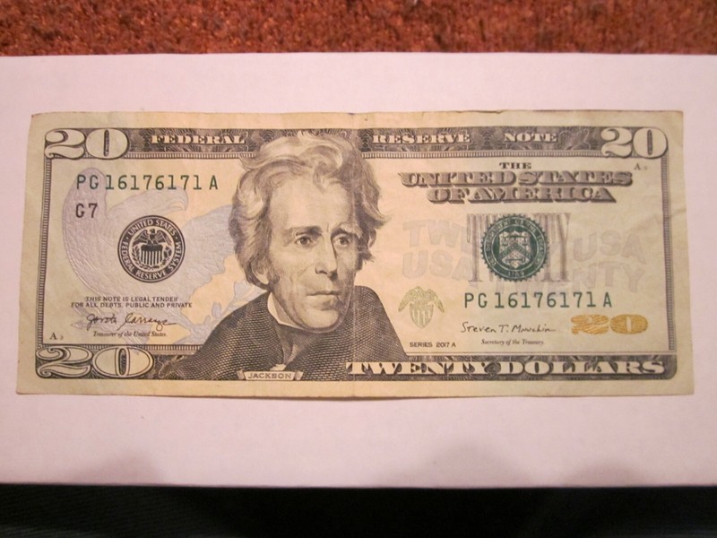 2017 $20.00 Bill  Fancy Serial Number  16176171