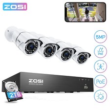ZOSI H.265 8CH PoE 4K NVR 3K Security Camera System Motion Alert IR Night Vision