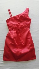 DAVID'S BRIDAL Satin Faux Guava Girls Dress Sz 6